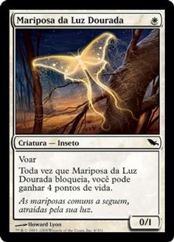 2008 Magic the Gathering Shadowmoor Portuguese #6 Mariposa da Luz Dourada Front