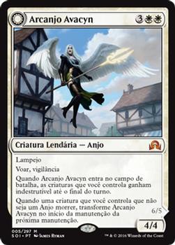2016 Magic the Gathering Shadows over Innistrad Portuguese #5 Arcanjo Avacyn // Avacyn, a Purificadora Front