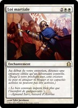 2012 Magic the Gathering Return to Ravnica French #14 Loi martiale Front