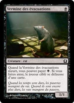 2012 Magic the Gathering Return to Ravnica French #66 Vermine des évacuations Front