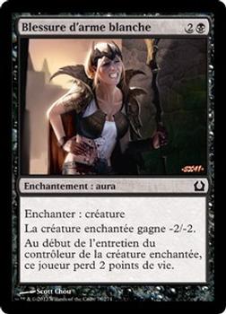 2012 Magic the Gathering Return to Ravnica French #78 Blessure d'arme blanche Front