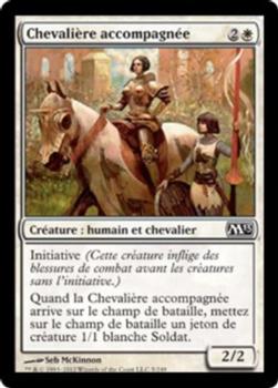 2012 Magic the Gathering 2013 Core Set French #5 Chevalière accompagnée Front