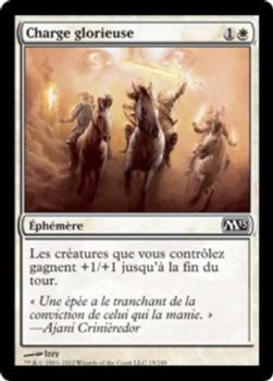 2012 Magic the Gathering 2013 Core Set French #15 Charge glorieuse Front