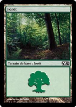 2012 Magic the Gathering 2013 Core Set French #247 Forêt Front