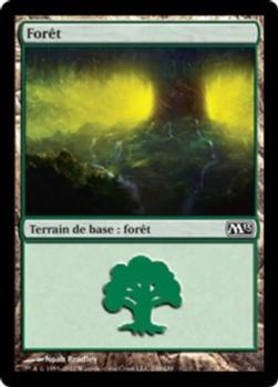 2012 Magic the Gathering 2013 Core Set French #248 Forêt Front