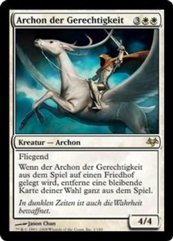 2008 Magic the Gathering Eventide German #1 Archon der Gerechtigkeit Front