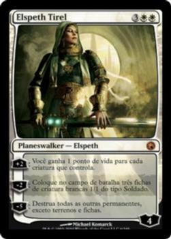 2010 Magic the Gathering Scars of Mirrodin Portuguese #6 Elspeth Tirel Front