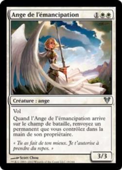 2012 Magic the Gathering Avacyn Restored French #19 Ange de l'émancipation Front