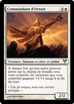 2012 Magic the Gathering Avacyn Restored French #22 Commandant d'Ornuit Front