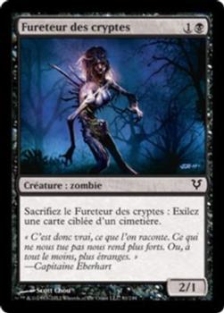 2012 Magic the Gathering Avacyn Restored French #91 Fureteur des cryptes Front