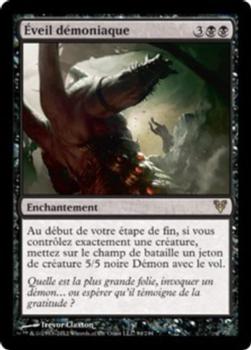 2012 Magic the Gathering Avacyn Restored French #94 Éveil démoniaque Front