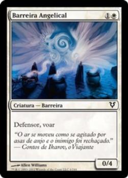 2012 Magic the Gathering Avacyn Restored Portuguese #4 Barreira Angelical Front