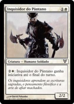 2012 Magic the Gathering Avacyn Restored Portuguese #30 Inquisidor do Pântano Front