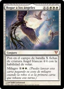 2012 Magic the Gathering Avacyn Restored Spanish #20 Rogar a los ángeles Front