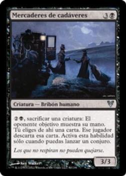 2012 Magic the Gathering Avacyn Restored Spanish #90 Mercaderes de cadáveres Front