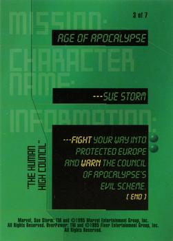 1995 Fleer Marvel Overpower - Mission Age Of Apocalypse #3 Sue Storm - 