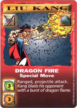 1992 Mortal Kombat Kard Game #NNO Liu Kang - Dragon Fire Front