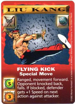 1992 Mortal Kombat Kard Game #NNO Liu Kang - Flying Kick Front