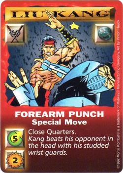 1992 Mortal Kombat Kard Game #NNO Liu Kang - Forearm Punch Front