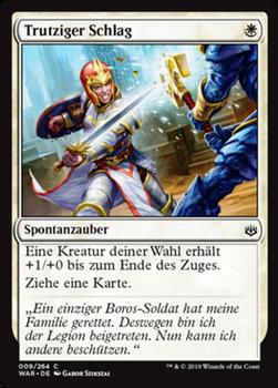 2019 Magic the Gathering War of the Spark German #9 Trutziger Schlag Front