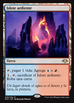 2019 Magic the Gathering Modern Horizons Spanish #238 Islote ardiente Front