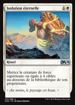 2019 Magic the Gathering Core Set 2020 French #15 Isolation éternelle Front