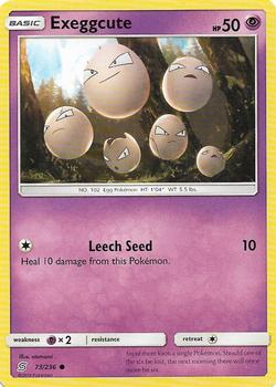 2019 Pokemon Sun & Moon Unified Minds #73/236 Exeggcute Front