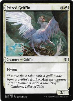 2019 Magic the Gathering Throne of Eldraine #024 Prized Griffin Front