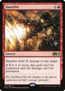 2019 Magic the Gathering Core Set 2020 - Planeswalker Stamped Promos #130/280 Banefire Front