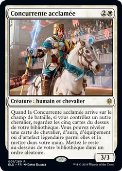 2019 Magic the Gathering Throne of Eldraine French #1 Concurrente acclamée Front