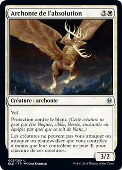 2019 Magic the Gathering Throne of Eldraine French #3 Archonte de l'absolution Front
