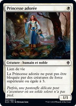 2019 Magic the Gathering Throne of Eldraine French #7 Princesse adorée Front