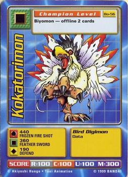 1999 Digimon Series 2 Booster #Bo-56 Kokatorimon Front