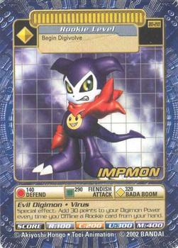 2002 Digimon Series 5 Booster #Bo-218 Impmon Front