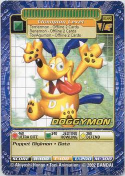 2002 Digimon Series 5 Booster #Bo-220 Doggymon Front