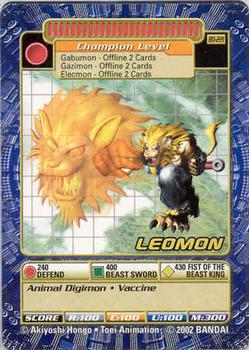 2002 Digimon Series 5 Booster #Bo-221 Leomon Front