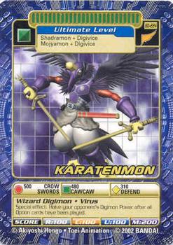 2002 Digimon Series 5 Booster #Bo-224 Karatenmon Front