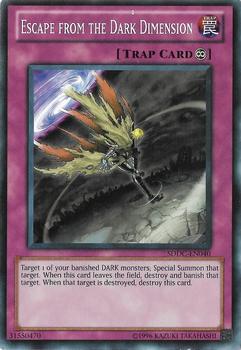 2012 Yu-Gi-Oh! Dragons Collide English 1st Edition #SDDC-EN040 Escape from the Dark Dimension Front