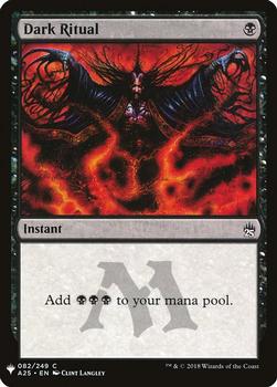 2020 Magic The Gathering Mystery Booster #082 Dark Ritual Front