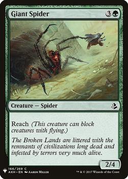 2020 Magic The Gathering Mystery Booster #166 Giant Spider Front