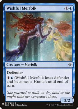 2020 Magic The Gathering Mystery Booster #073 Wishful Merfolk Front
