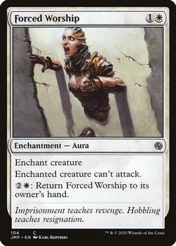 2020 Magic The Gathering Jumpstart #104 Forced Worship Front
