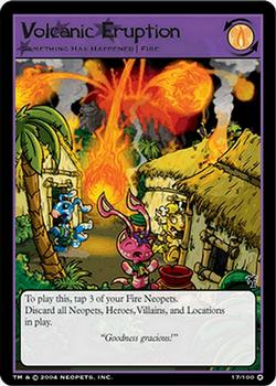 2004 Wizards of the Coast Neopets Mystery Island #17 Volcanic Eruption Front