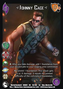 2018 Universal Fighting System Mortal Kombat X #55 Johnny Cage Front