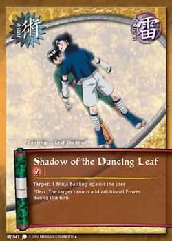 2002 Bandai Naruto: Coils of the Snake #043 Shadow of the Dancing Leaf Front