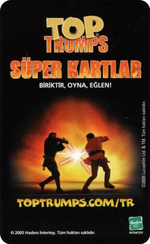 2005 Top Trumps Specials Star Wars Episodes I-III (Turkish) #NNO Super Savas Droidi Back
