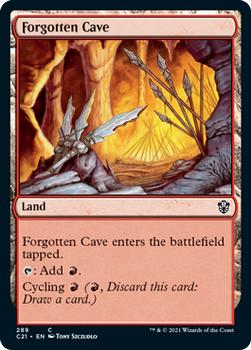 2021 Magic The Gathering Commander #289 Forgotten Cave Front