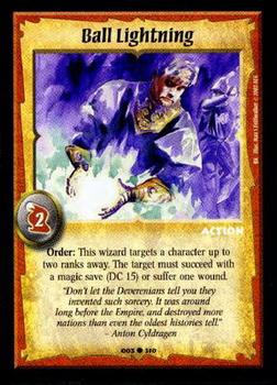 2002 Warlord Saga of the Storm - Black Knives #003 Ball Lightning Front