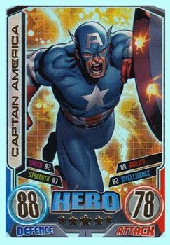 2012 Topps Marvel Hero Attax Series 2: Avengers #1 Captain America Front