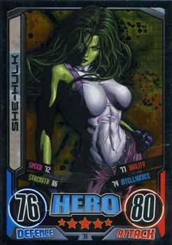 2012 Topps Marvel Hero Attax Series 2: Avengers #30 She-Hulk Front